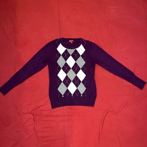Purple Argyle Merona Sweater